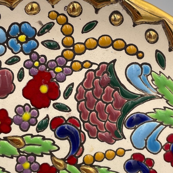 Vintage Ceramicas Sevilla Spain, 24k gold trim decorative Wall Plate - Picture 9 of 9